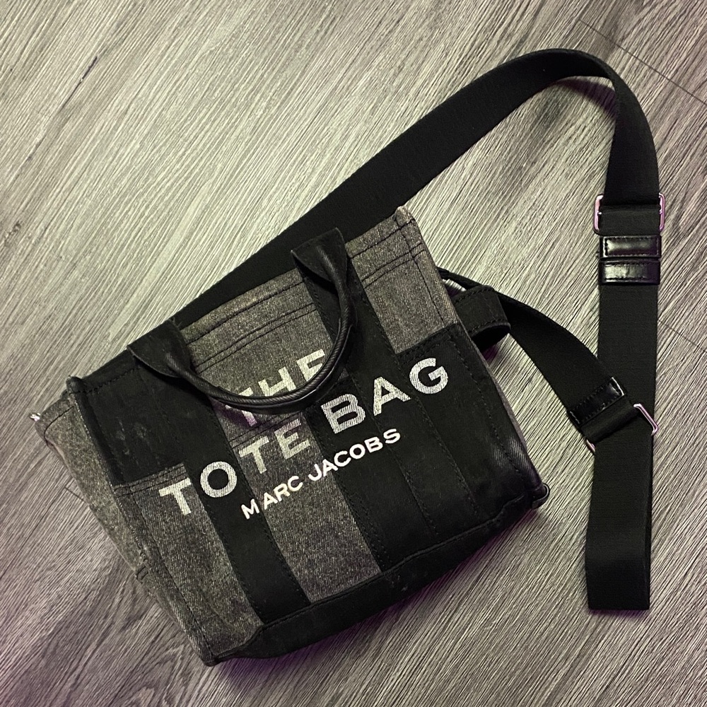 Marc Jacobs Black and Gray Tote Bag